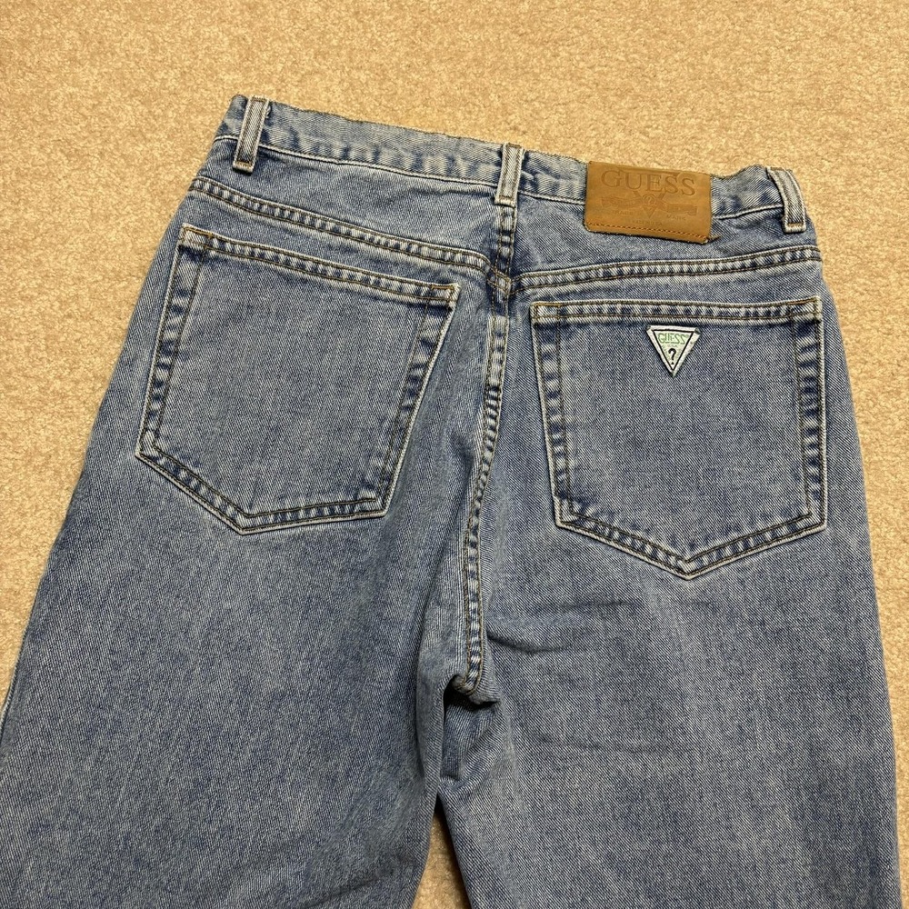 Vtg Guess Jeans Mens 29x30 Blue Straight Leg Denim USA Georges Marciano 80s 90s
